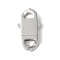 316 Surgical Stainless Steel Bayonet Clasps, Oval, Stainless Steel Color, 32x17.5x5mm, Hole: 4.5x6mm