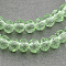 Transparent Glass Beads Strands, Faceted, Rondelle, Pale Green, 2.9~3.3x2mm, Hole: 0.5mm, about 144~150pcs/strand, 35~37cm