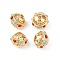 Brass Beads, with Enamel, Rondelle, Real 18K Gold Plated, 11x9mm, Hole: 2mm
