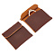 NBEADS 2 Pcs PU Leather Jewelry Pouch, 2.38x2.28x0.43 Inch Rectangle PU Leather Ring Bag Portable Jewelry Storage Pouches for Earrings Necklace Packaging, Coffee