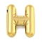 Ion Plating(IP) 304 Stainless Steel Pendants, Balloon Letter Charm, Golden, Letter H, 20.5x16.5x5mm, Hole: 2mm