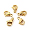304 Stainless Steel Lobster Claw Clasps, Parrot Trigger Clasps, Real 24K Gold Plated, 12x7.5x3.5mm, Hole: 1.4mm