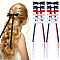Big Bowknot Polyester Alligator Hair Clips, with Platinum Plated Alloy Clip, for Women Girls, Mixed Color, 255x84x9mm, 6 colors, 2pcs/color