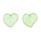 Transparent Acrylic Pendants, Leaf, White, about 15mm long, 15mm wide, 2mm thick, hole: 1.5mm, 1700pcs/500g