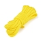 7 Strand Core Polyester Cords Rope, Solid Color, Yellow, 4mm, about 3m/bundle