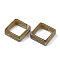 Acrylic Bead Frame, Imitation Gemstone Style, Rectangle, Dark Goldenrod, 28x27x9.5mm, Hole: 1.5mm, about 160pcs/500g