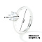 Fashionable Unisex Brass Micro Pave Clear Cubic Zirconia Solitaire Ring, Adjustable Rings, Platinum, Inner Diameter: 17mm