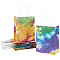 24Pcs Rectangle with Tie-Dye Pattern Kraft Paper Bag, with Handle, for Party Recycled Gift Packaging Bag, Colorful, 30.5cm, 12pcs/set, 2sets/bag