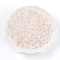 Frosted Transparent Acrylic Beads, Flower, with Gold Foil , Clear, 5.5~6x3mm, Hole: 1.5mm, about 1086pcs/50g