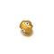 Stainless Steel Beads, with Enamel, Barrel with Eye, Golden, White, 15x11mm, Hole: 3mm
