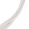 Brass Wire, Textured Round, Silver, 0.6mm