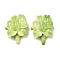 Synthetic Coral Dyed Carved Beads, Flower, Lime Green, 44.5x33x13mm, Hole: 1mm