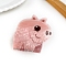 Acrylic Claw Hair Clips, Pink, Pig, 62x53mm