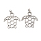 Non-Tarnish 201 Stainless Steel Pendants, Hollow, Tortoise Charm, Stainless Steel Color, 29x28.5x1.5mm, Hole: 6.5x3mm