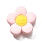 Food Grade Silicone Beads, Flower, Pink, 28x29.5x9.5mm, Hole: 2mm