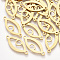 201 Stainless Steel Links connectors, Laser Cut Links, Eye, Golden, 11x25x1mm, Hole: 1.5mm