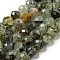 Natural Prehnite Beads Strands, Faceted, Round, Pale Green, 8mm, Hole: 1mm