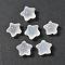Natural White Chalcedony Beads, Star with Smiling Face, Top Drilled, 12.5~13.5x14.5x8.5mm, Hole: 0.8mm