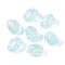 Handmade Foil Glass Beads Strands, Nuggets, Sky Blue, 13~14.5x9.5~11x9.5~11mm, Hole: 1~1.4mm, about 28pcs/strand, 14.17~14.76 inch(36~37.5cm)