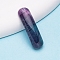 Natural Fluorite Curved Rectangle Links, Bridge Connector Charms, 35mm