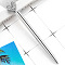 Metel Ball-Point Pen, Office School Supplies, Heart, Silver, 132x10mm