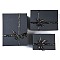 Paper Cardboard Box, Rectangle, Black, 3pcs/set