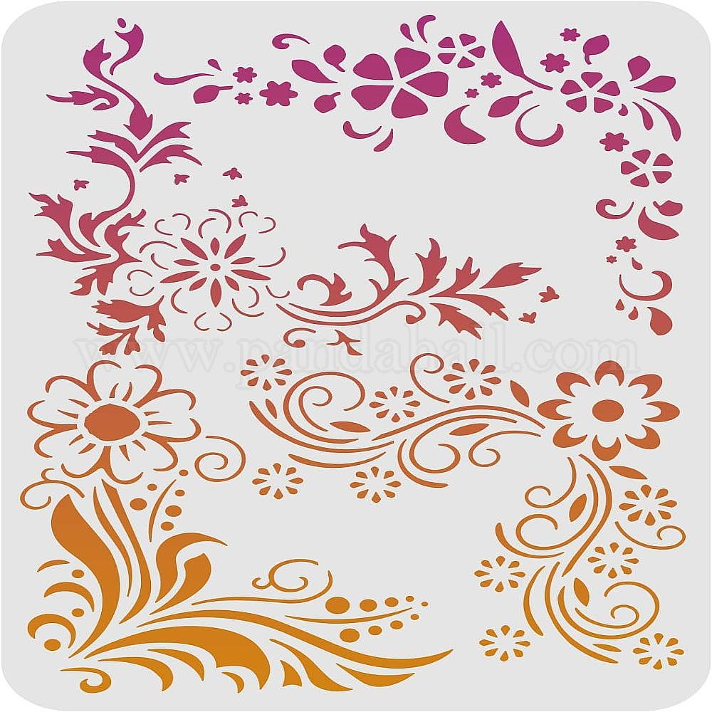 Wholesale FINGERINSPIRE Flower Corner DIY Decorative Stencil Template ...