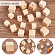 PandaHall 90 pcs Wooden Cube Beads WOOD-PH0009-45-2