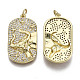Brass Micro Pave Clear Cubic Zirconia Pendants ZIRC-N039-065-NF-2