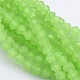 Faceted Bicone Imitation Jade Glass Beads Strands EGLA-P017-02-1