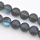Dyed Frosted Round Synthetic Moonstone Beads Strands G-E302-104-10mm-03-1