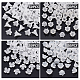 HOBBIESAY 200Pcs 4 Style Frosted Transparent Flower Bead Caps Acrylic Beads Caps Spray Painted Glass Beads Floral Spacer Bead Caps for DIY Jewelry Making DIY-HY0001-10-4