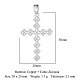 Brass Micro Pave Clear Cubic Zirconia Pendants ZIRC-OY008-01P-2