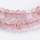 Chapelets de perles en verre de quartz de cerise G-K255-06A-3