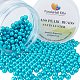 PandaHall Elite 6mm About 400Pcs Glass Pearl Beads Deep Sky Blue Tiny Satin Luster Loose Round Beads in One Box for Jewelry Making HY-PH0001-6mm-073-1