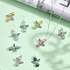 CHGCRAFT 4 Sets Baking Painted Pearlized Glass Pearl Pendants FIND-CA0006-26-4