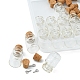 DIYペンダント作りキット  ミニキュートな小さなガラスジャーガラスボトル16個入り。  40本の鉄ネジアイピンペグベイル  透明 DIY-FS0003-73-3