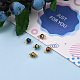 Handmade Electroplate Glass Beads Charms PALLOY-JF00530-3