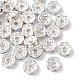 Abalorios de latón Diamante de imitación espaciador RB-YW0001-04D-02S-2