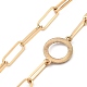 Star & Moon & Cross Brass Lariat Necklaces Sets NJEW-JN03041-14