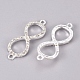 Silver Color Plated Alloy Grade A Rhinestone Links connectors X-RB-G084-S-2