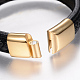 Braided Leather Cord Bracelets BJEW-H561-08F-3