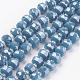 Chapelets de perles en verre opaque électrolytique EGLA-J146-PL8mm-A02-1