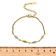 Armbänder aus Edelstahl 304 mit Pavé-Fassung und klaren Zirkonia für Damen&nbsp;SA-CBAABBA-07B-G-3