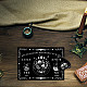 振り子ダウジング占いボードセット  プランシェット付きスピリットハント誕生日パーティー用品のための木製スピリットボードブラックトーキングボードゲーム  キノコ  300x210x5mm  2個/セット DJEW-WH0324-048-7