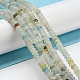 Brins de perles d'amazonite de fleurs naturelles G-K343-C01-01-2