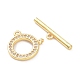 Brass Micro Pave Clear Cubic Zirconia Toggle Clasps ZIRC-P085-05G-1