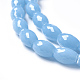 Chapelets de perles en verre opaque de couleur unie GLAA-E409-03-3