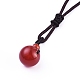 Natural Carnelian/Red Agate Pendant Necklaces NJEW-P241-A18-3