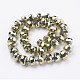 Chapelets de perles en verre électroplaqué EGLA-J145-FP10mm-A01-2
